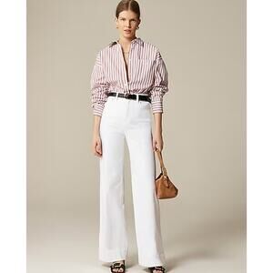 J. Crew Plus High Rise‎ 96 Denim Trouser Jeans White Size 33